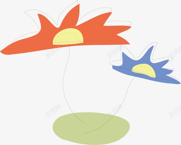 卡通手绘线条简笔画花朵png免抠素材_新图网 https://ixintu.com 太阳花 植物 简笔 线条 花朵矢量