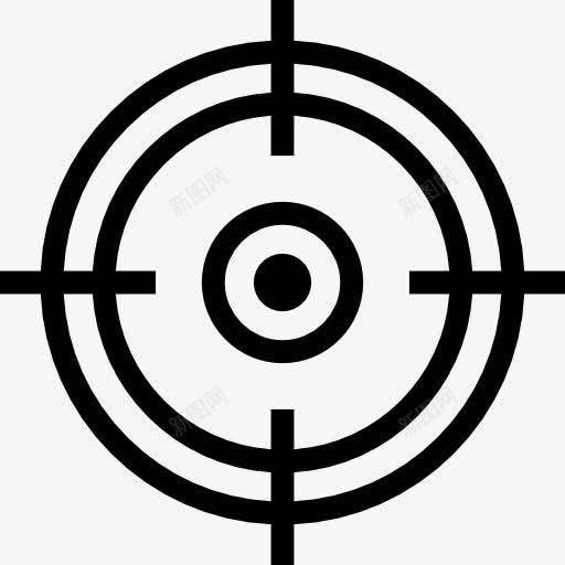 目的图标png_新图网 https://ixintu.com 商业和金融 射击 武器 狙击 目标 目的