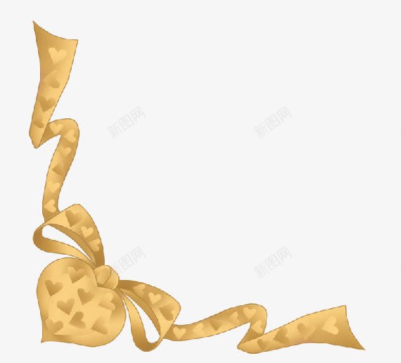 心形打结丝带边框png免抠素材_新图网 https://ixintu.com PNG图片 免费PNG 心 系带 边框
