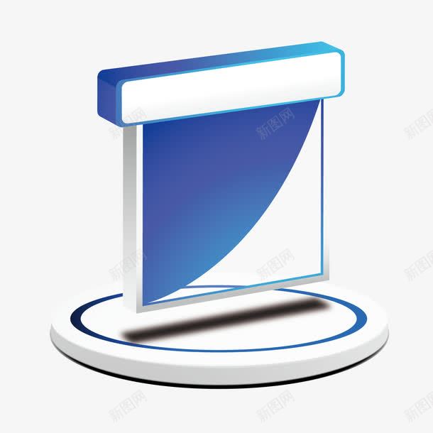 蓝色镜子图标矢量图ai_新图网 https://ixintu.com png图片 图标 蓝色 镜子 矢量图