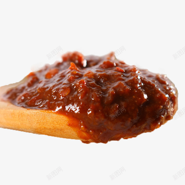 一木勺纯香辣豆鼓酱png免抠素材_新图网 https://ixintu.com 下饭菜 农家自制 即食风味 咸菜 特产 腊八豆 豆豉酱 豆鼓酱 香辣