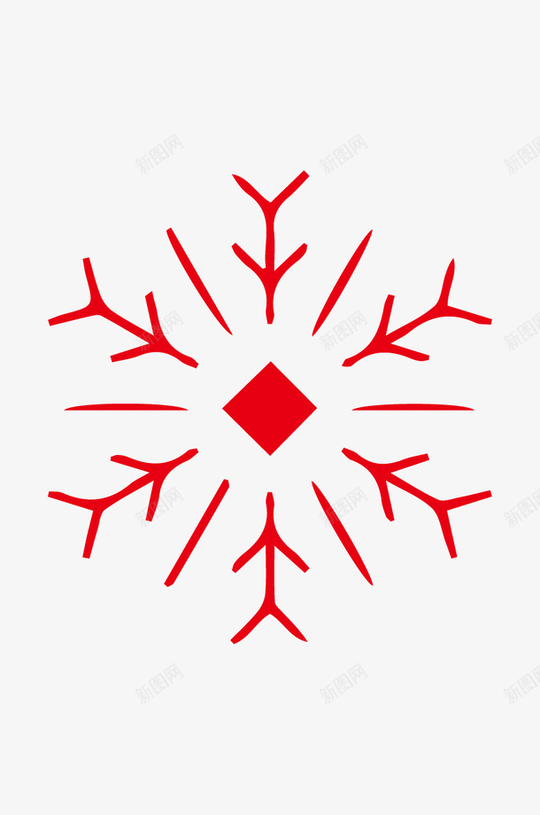 雪花喜庆元素png免抠素材_新图网 https://ixintu.com 中国风 喜庆 节日 装饰 雪花