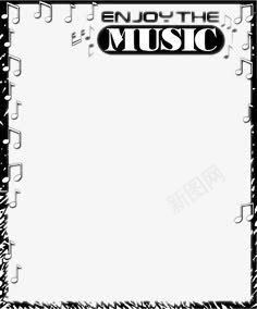 music框png免抠素材_新图网 https://ixintu.com 创意 边框纹理 黑色