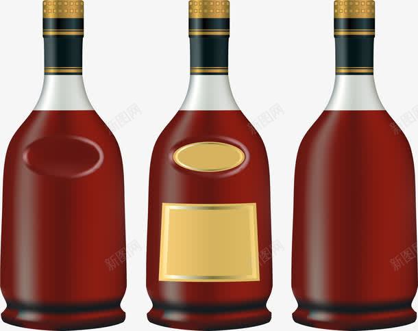 手绘白酒矢量图ai免抠素材_新图网 https://ixintu.com 手绘 白酒 红色 矢量图