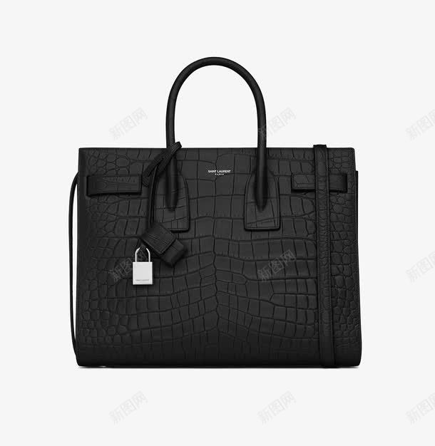 SaintLaurent黑色锷鱼皮包png免抠素材_新图网 https://ixintu.com SaintLaurent 包包 圣罗兰 女包 手包 手袋