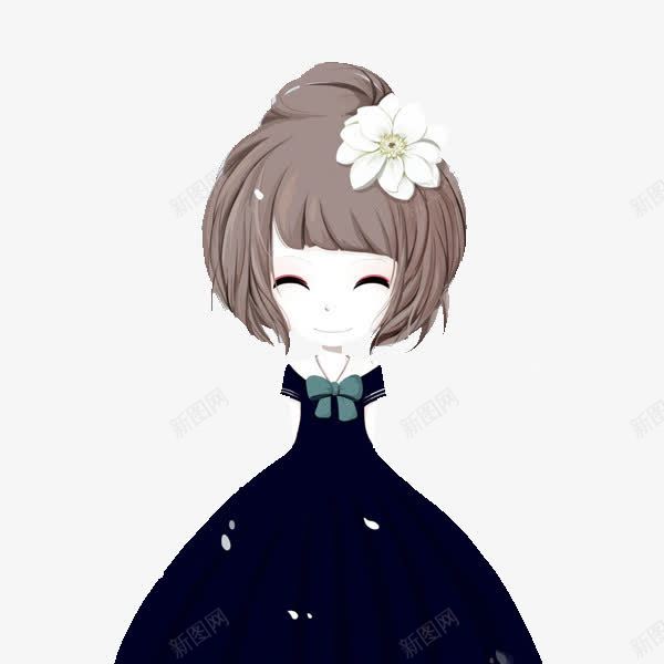 卡通女孩png免抠素材_新图网 https://ixintu.com 卡通画 女孩 花 裙子