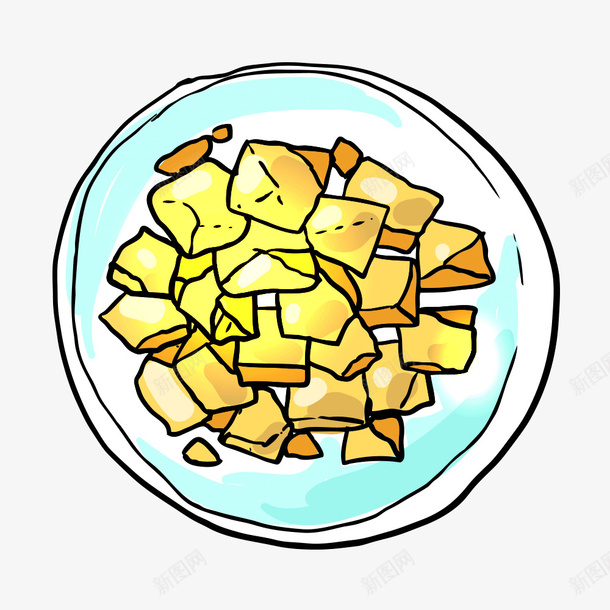 炒土豆块psd免抠素材_新图网 https://ixintu.com 土豆块 蔬菜 餐桌 饭菜