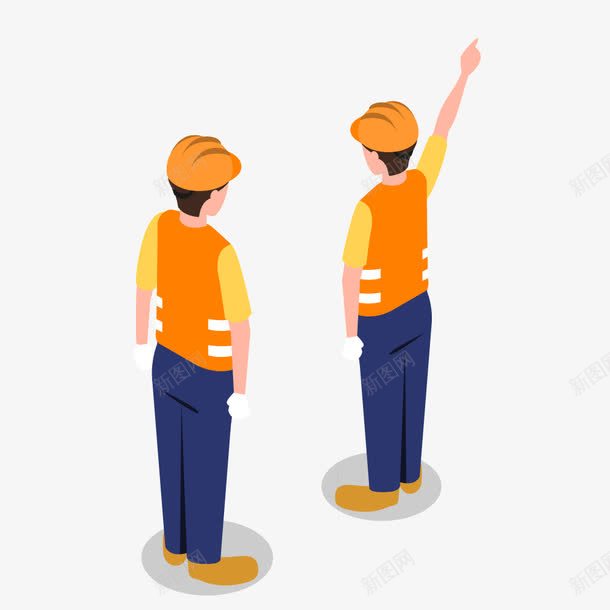 黄色卡通建筑工地指挥png免抠素材_新图网 https://ixintu.com 卡通 工地 建筑 指挥 黄色