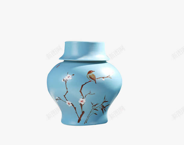 可爱粉蓝色瓶子花瓶png免抠素材_新图网 https://ixintu.com 带盖瓷器 瓷器瓶子 粉蓝色瓶子 花瓶