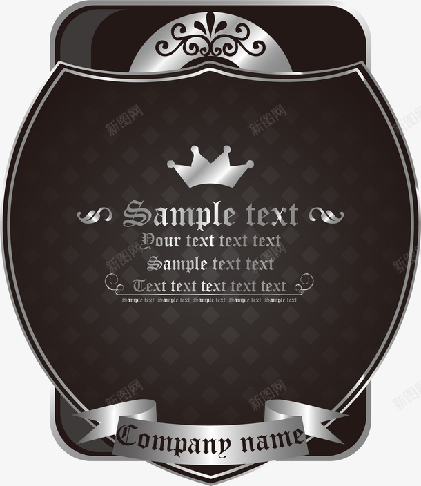 手绘黑底几何图案银字png免抠素材_新图网 https://ixintu.com 几何 图案 手绘 银字 黑底