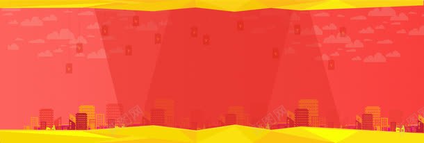 红黄banner背景png免抠素材_新图网 https://ixintu.com banner 唯美背景 大红背景