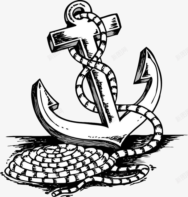绘画的锚点png免抠素材_新图网 https://ixintu.com 勾点 形状 抛锚 支点 船锚 重心 重量 金属 锚 锚点