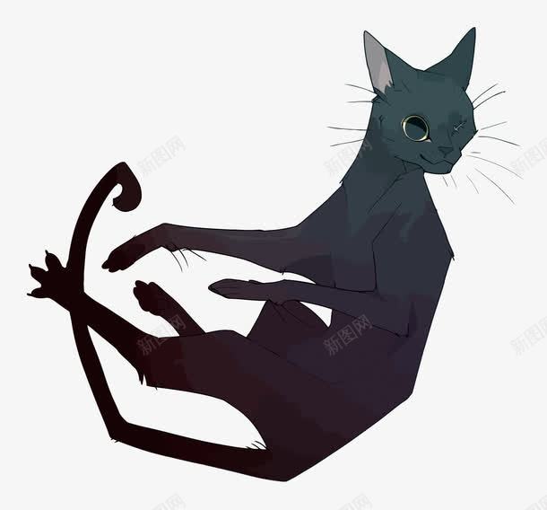 僵硬的猫png免抠素材_新图网 https://ixintu.com PNG PNG免费下载 PNG图片 宠物 猫 黑猫