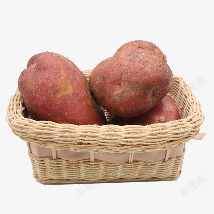 新鲜土豆png免抠素材_新图网 https://ixintu.com 可炸薯条 土豆 新鲜洋芋 新鲜蔬菜 火锅菜 篮子