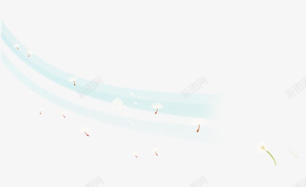 飘落的蒲公英png免抠素材_新图网 https://ixintu.com 手绘蒲公英 抽象线条 蒲公英