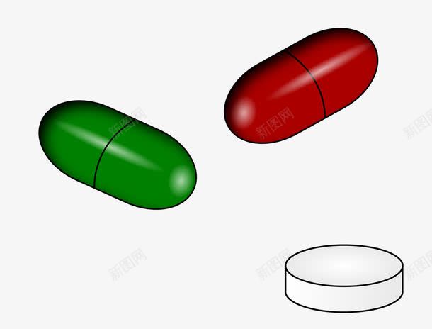 彩色胶囊和药片png免抠素材_新图网 https://ixintu.com 治疗 疾病 药品 药物