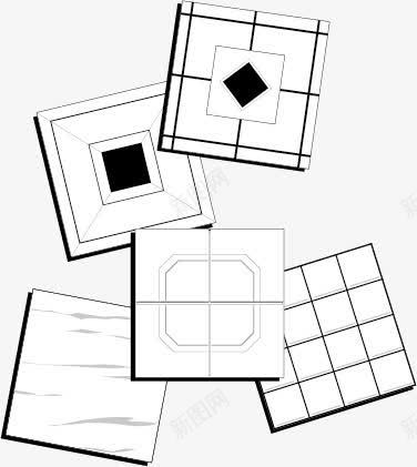 手绘地板砖png免抠素材_新图网 https://ixintu.com 地板 方格 流行