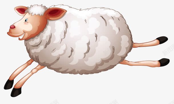 卡通小绵羊png免抠素材_新图网 https://ixintu.com 动物 卡通动物 可爱 绵羊 羊