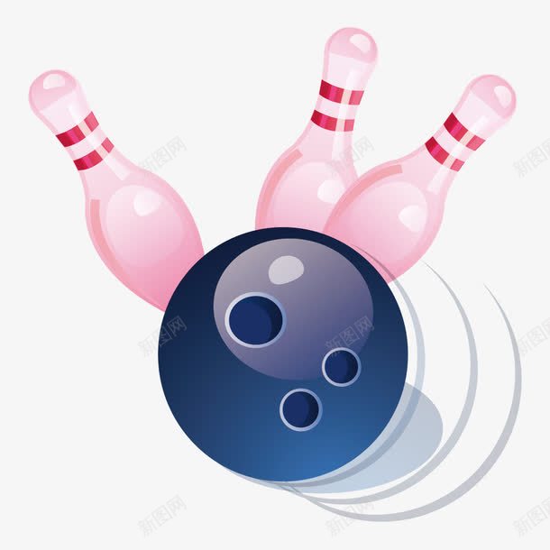 蓝色保龄球png免抠素材_新图网 https://ixintu.com 保龄球 素材 蓝色