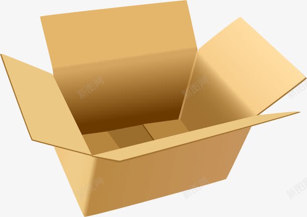简约黄色卡通纸箱png免抠素材_新图网 https://ixintu.com 卡通 简约 纸箱 黄色