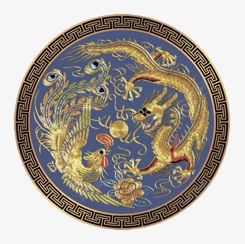 中国龙纹片png免抠素材_新图网 https://ixintu.com 中国风 古典 圆形 小清新 龙纹