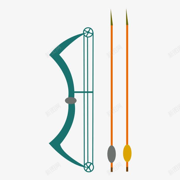 弓箭png免抠素材_新图网 https://ixintu.com 弓箭 扁平化 武器 素材