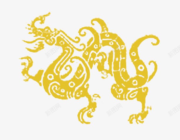 古老金色龙图案png免抠素材_新图网 https://ixintu.com 中国龙图案 金色的龙图案免抠素材 龙免抠png图片 龙图腾图案 龙形图腾