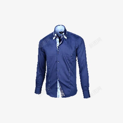 蓝色衬衫png免抠素材_新图网 https://ixintu.com 时尚 男装 衣服 衬衫
