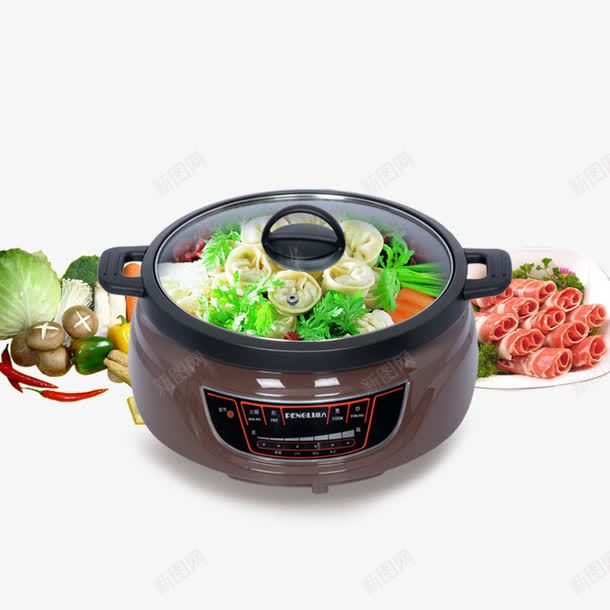 电火锅羊肉卷香菇馄饨白菜psd免抠素材_新图网 https://ixintu.com 电火锅 白菜 羊肉卷 馄饨 香菇