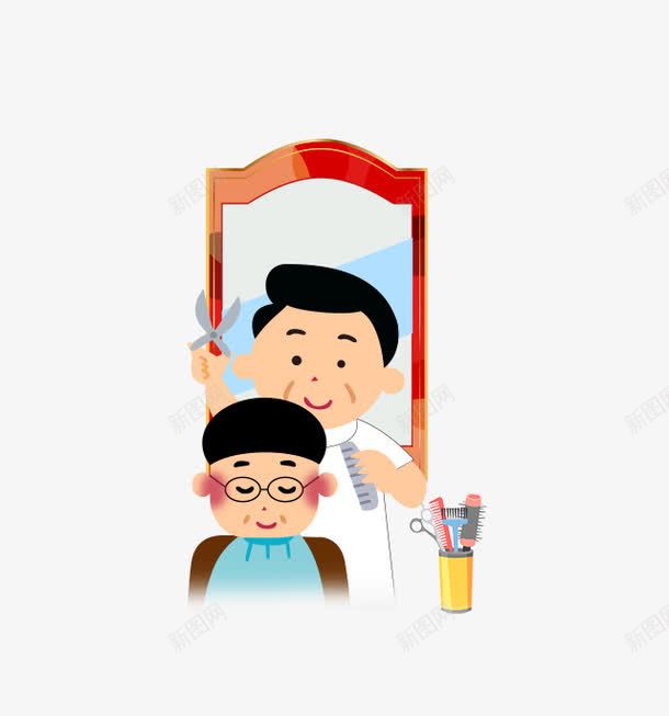 卡通手绘理发师龙头节插画png免抠素材_新图网 https://ixintu.com 习俗 二月二 传统 剪发 卡通手绘 卡通理发师 发型 插画 理发 节日 龙抬头