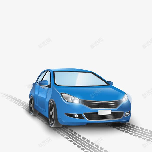 蓝色汽车png免抠素材_新图网 https://ixintu.com 小轿车 高清