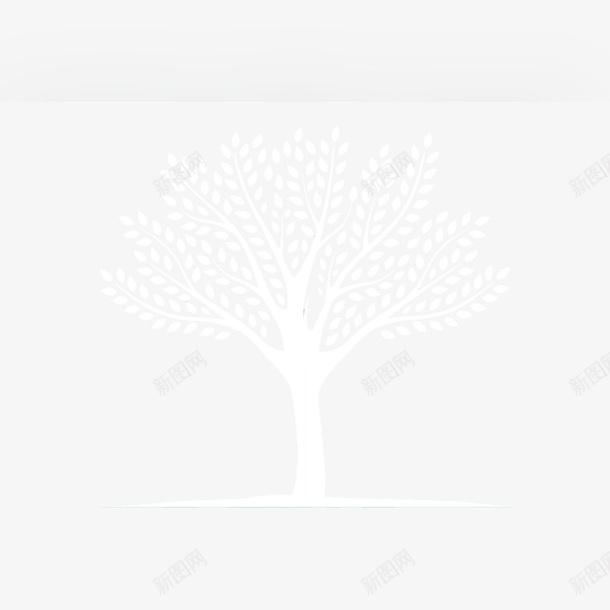 简约洁白的树png免抠素材_新图网 https://ixintu.com 树 白色 简约