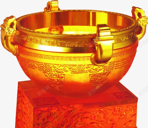 金色容器海报装饰png免抠素材_新图网 https://ixintu.com 容器 海报 装饰 金色