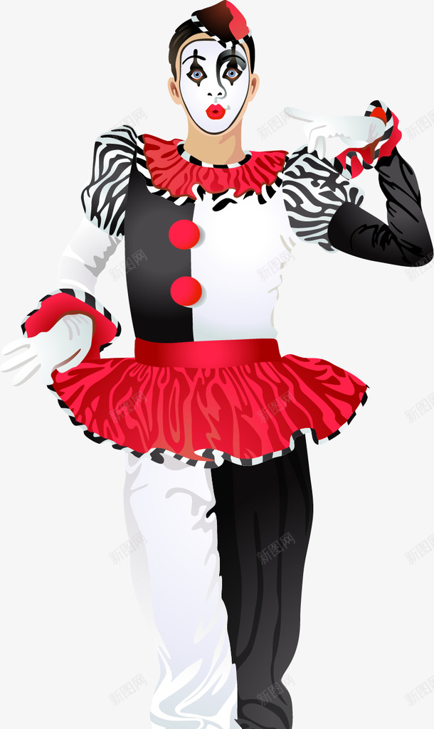 小丑插画矢量图ai免抠素材_新图网 https://ixintu.com joker 小丑 小丑插画矢量素材 矢量图