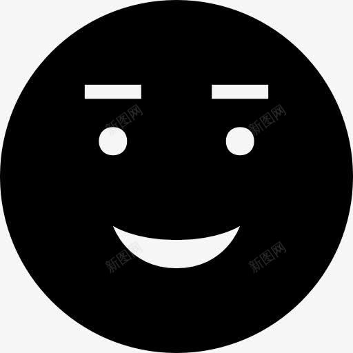 笑嘻嘻的脸黑的表情符号图标png_新图网 https://ixintu.com 咧着嘴笑 山楂 微笑 微笑着 接口 脸 脸上的表情符号 表情 表情符号填充 黑