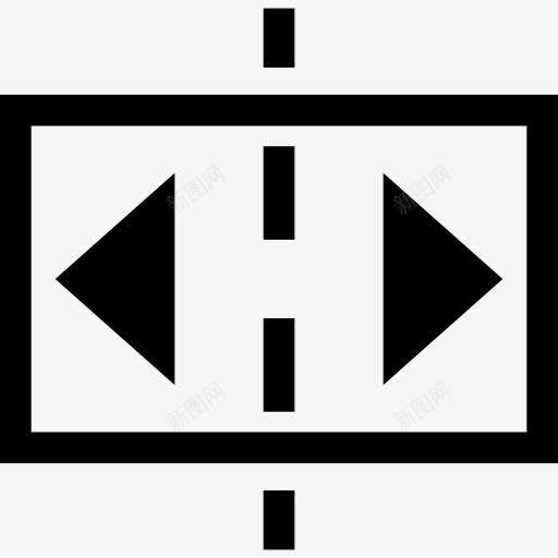 两箭在一个矩形分断了线的图标png_新图网 https://ixintu.com 两箭 仪表界面 分了 断了线 界面 矩形 箭头符号