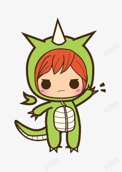 卡通恐龙装儿童png免抠素材_新图网 https://ixintu.com 儿童 卡通 可爱 女孩 恐龙 男孩