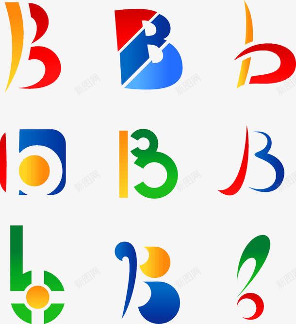 com b的变形 logo 创意b 艺术字