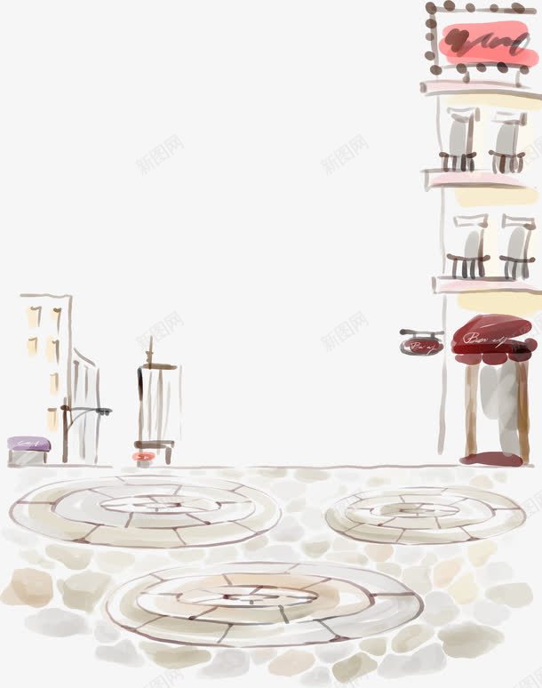 古典街头手绘卡通png免抠素材_新图网 https://ixintu.com 卡通 古典 街头