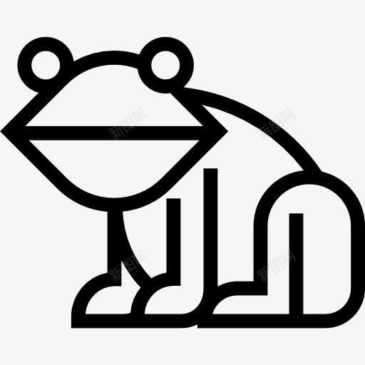 青蛙面对左图标png_新图网 https://ixintu.com 两栖 两栖动物 动物 无尾两栖类动物 青蛙 黄花鱼