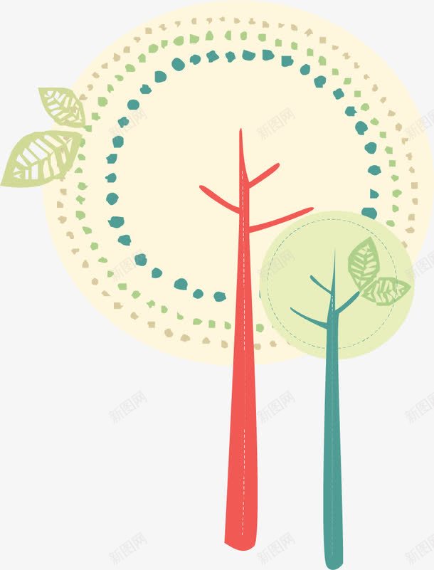 卡通小树树叶png免抠素材_新图网 https://ixintu.com 卡通 小树 树叶