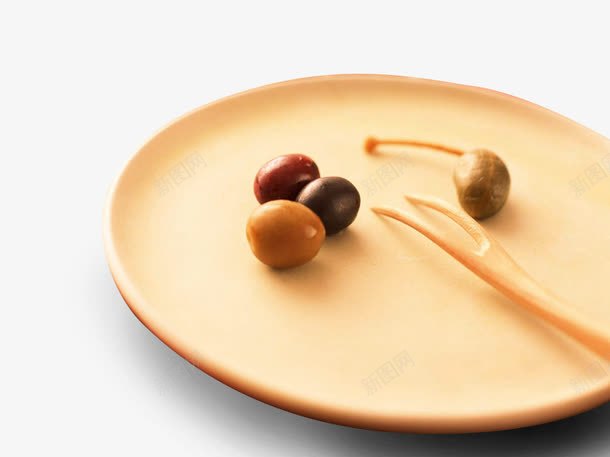 简单素雅png免抠素材_新图网 https://ixintu.com 免费PNG素材 水果叉 盘子