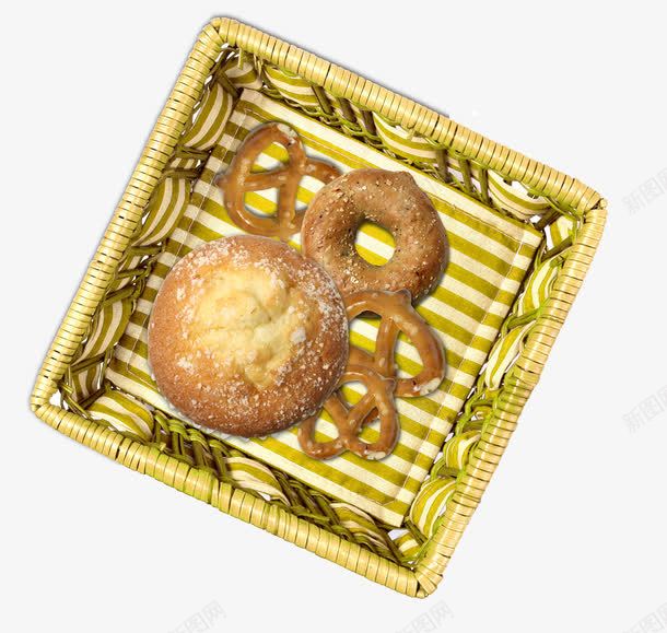 竹篮子psd免抠素材_新图网 https://ixintu.com 竹篮子 篮子 糕点 食物 饼干