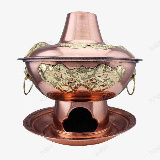 带花纹的红色铜锅png免抠素材_新图网 https://ixintu.com 红色 红色花纹 花纹 铜锅