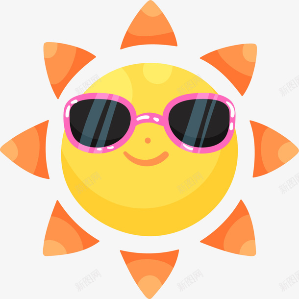 夏日炎炎帅气太阳png免抠素材_新图网 https://ixintu.com 喜悦 夏日炎炎 帅气太阳 开心 戴着墨镜 黄色太阳