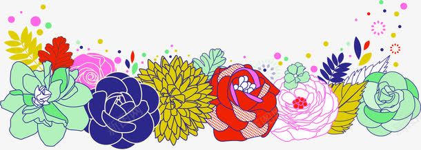 卡通彩色花卉七夕情人节png免抠素材_新图网 https://ixintu.com 七夕 卡通 彩色 情人节 花卉