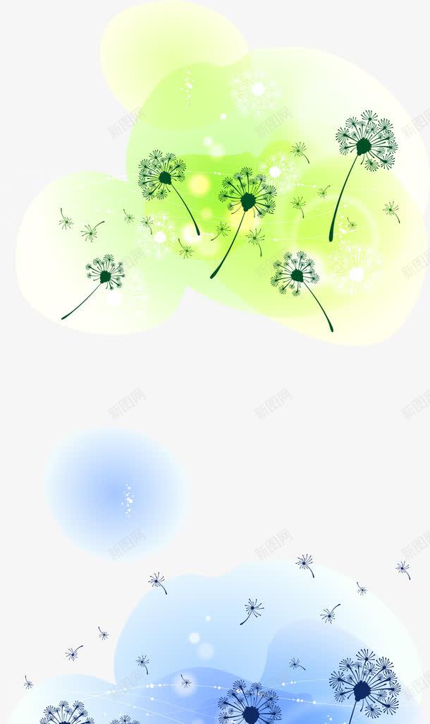 蒲公英png免抠素材_新图网 https://ixintu.com 免费矢量下载 绿色 花朵 蒲公英