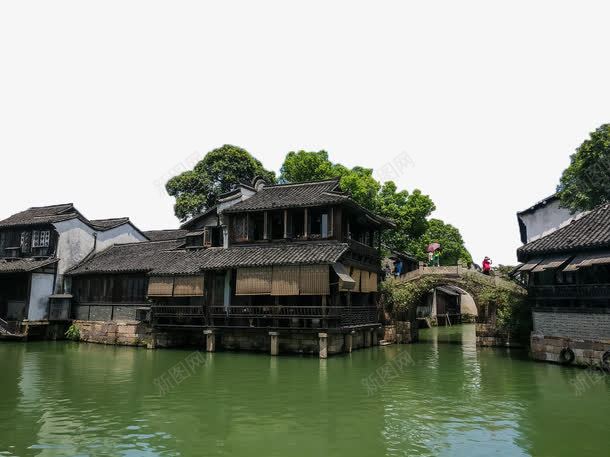 江南小镇游png免抠素材_新图网 https://ixintu.com 国内游 建筑 旅游 水流 风景