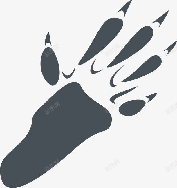 灰色浣熊脚印png免抠素材_新图网 https://ixintu.com 利爪脚印 浣熊爪印 浣熊脚印 灰色爪子 灰色脚印 爪子印迹
