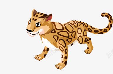 豹子png免抠素材_新图网 https://ixintu.com 动物 唯美 手绘 装饰 豹子